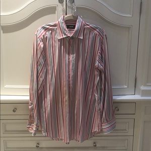 Men’s ETRO Multi Striped Button Down Dress Shirt